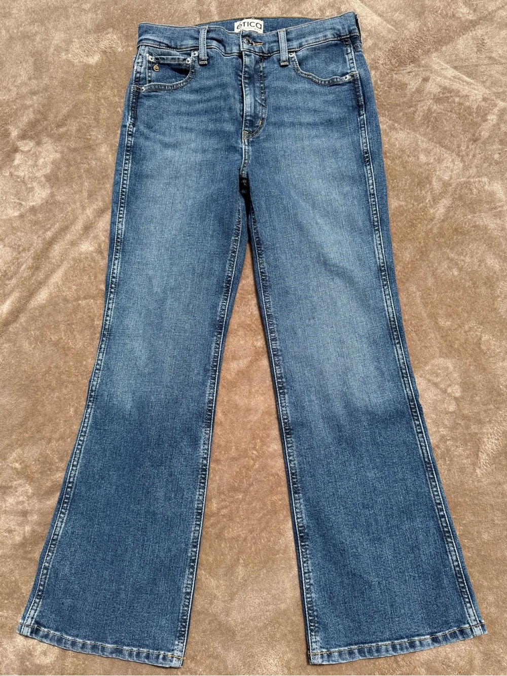 Etica anya high rise modern flare jeans